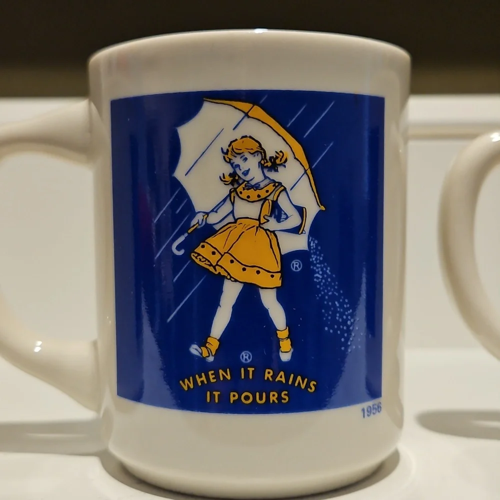 Morton Salt Advertising Coffee Cup Mug Set 